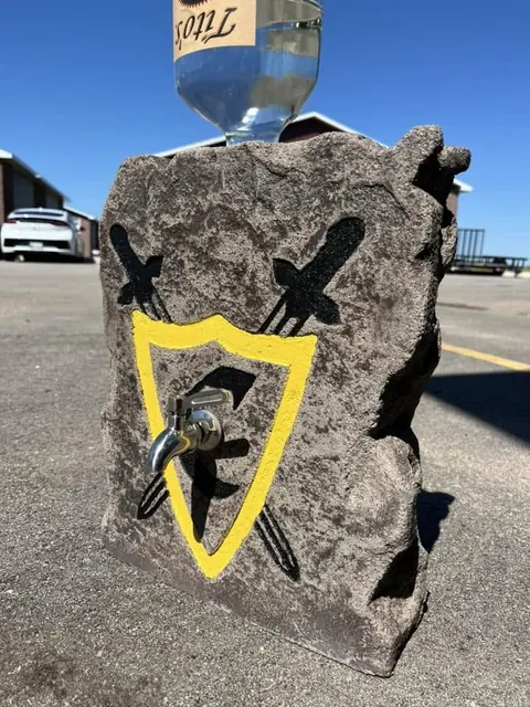 Boulder with a full-color shield logo